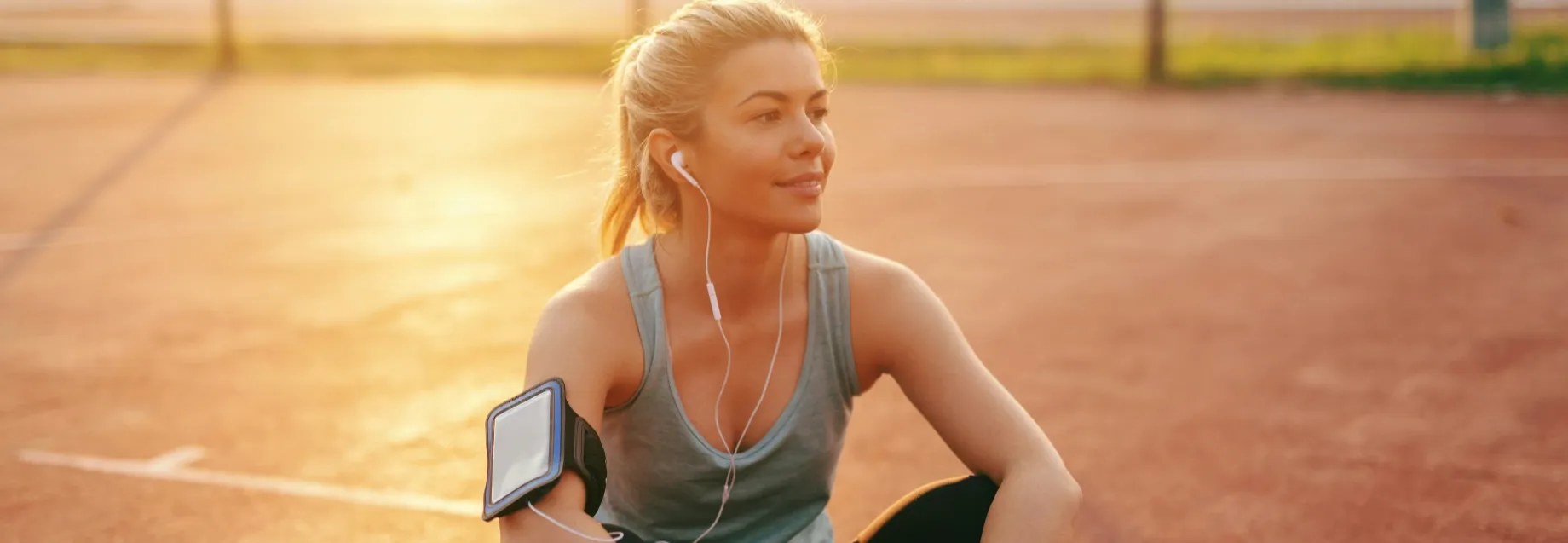 woman resting after exercise - dutch hormone testing image